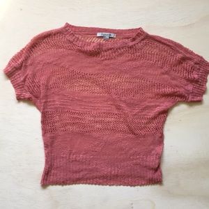 Salmon colored knit top